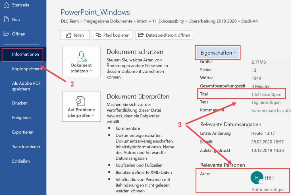 Schermata di MS Word che mostra i passaggi spiegati sopra.