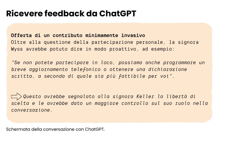 Ricevere un feedback sul gioco di ruolo da ChatGPT