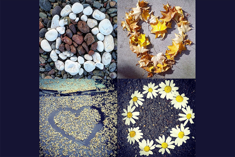 Documentazione fotografica di semplici progetti di land art (Foto: Peter Holzwarth)