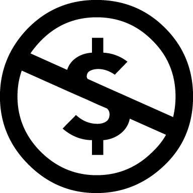 Creative Commons Lizenz Symbol NC für Non Commercial bzw. keine kommerzielle Nutzung.
