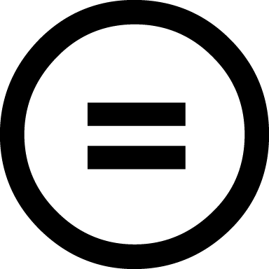 Creative Commons Lizenz Symbol ND für No Derivatives bzw. keine Bearbeitung.