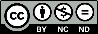 Symbol für CC-Standard-Lizenz BY, NC und ND
