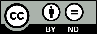 Symbol für CC-Standard-Lizenz BY und ND