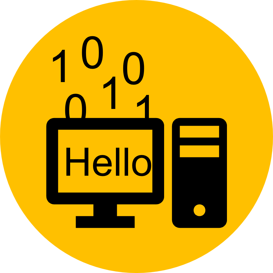 Symbolbild Kommunikation: Ein Computer in den Nullen und Einsen hineingehen. Auf dem Bildschirm entsteht daraus das Wort "Hallo"