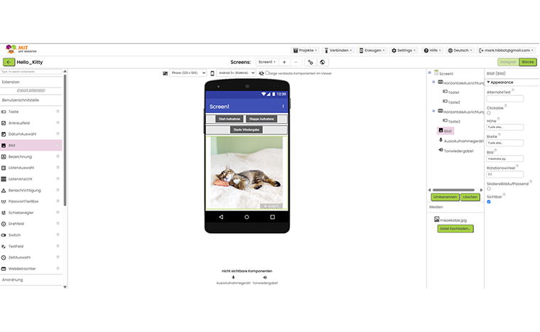 Screenshot MIT Hello Kitty