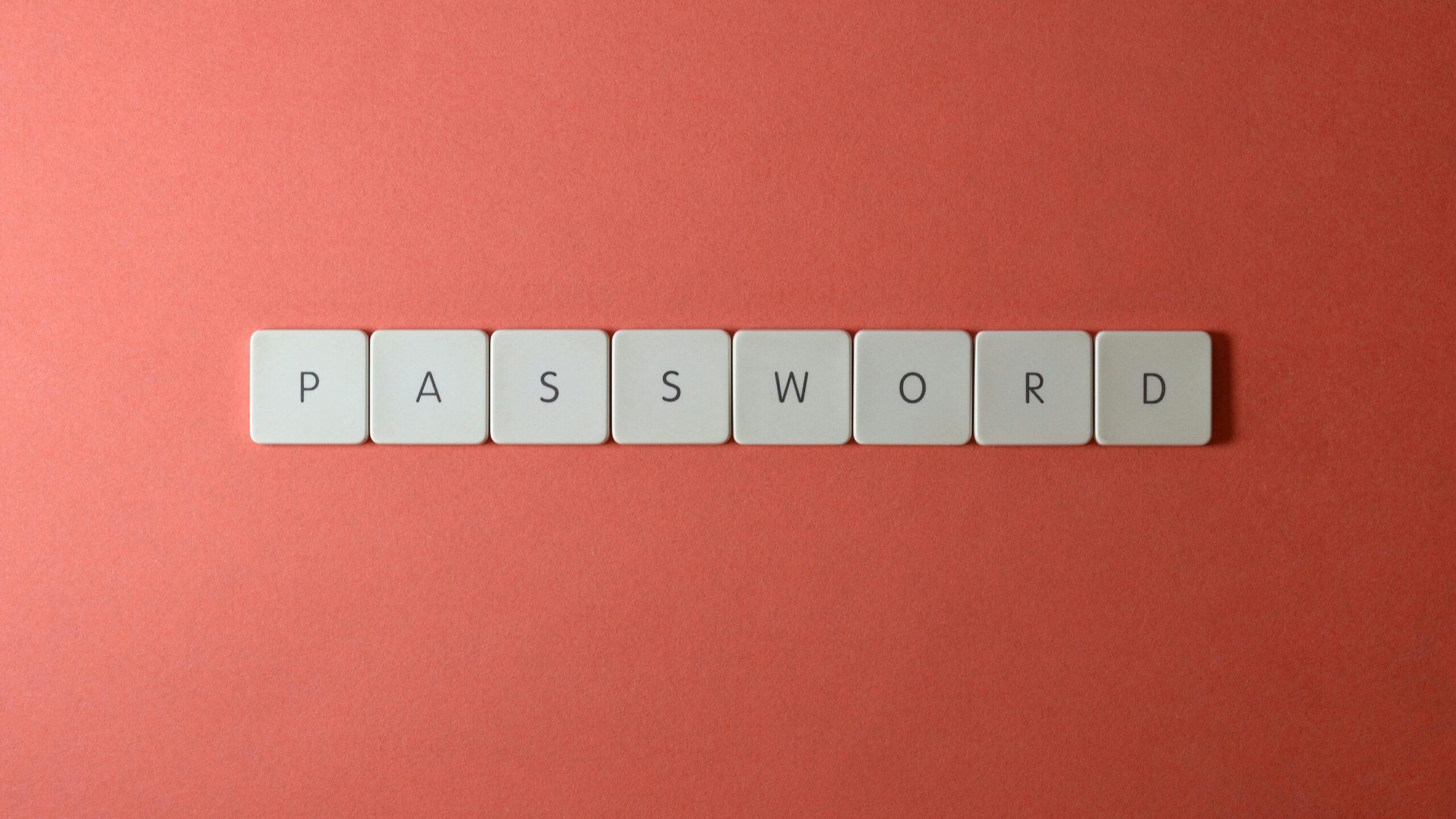 Aus Spielsteinen wurde das Wort "Password" zusammengesetzt